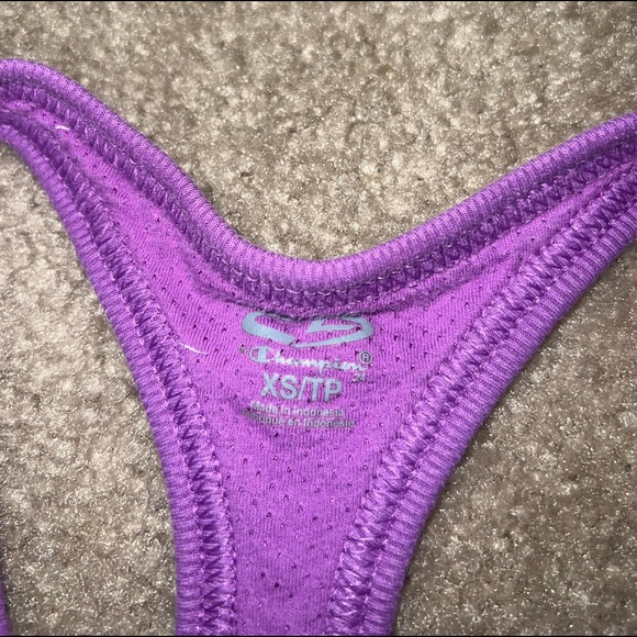 Champion Dark & Light Purple Striped Tank top size XS - Picture 7 of 11